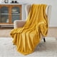 thumbnail image 2 of Manta polar para cama, color amarillo mostaza, 130 x 150 cm, 300 g/m², 2 of 8