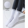thumbnail image 3 of Yawlsow Pilates Grip Socks for Women, 1 Pair Non Slip Yoga Sock with Cute Embroidery Pattern for Barre Ballet, Barefoot Workout, 3 of 6