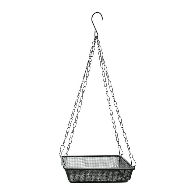 Bandeja colgante para comedero de pájaros, bandeja para semillas resistente y fácil de usar, para pájaros decorativa para exteriores y patios.