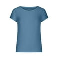 thumbnail image 4 of AherBiu Plus Size Tops for Women Short Sleeve Round Neck Summer Casual Loose Lightweight T Shirts Blouse, 4 of 7