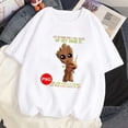 thumbnail image 1 of Camisetas con estampado de Marvel Baby Groot para mujer, ropa de calle informal a la moda, camisetas de dibujos animados para mujer, Camiseta con cuello redondo, 1 of 1
