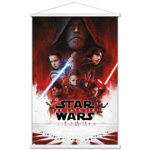 Star Wars: The Last Jedi - One Sheet (No Billing Block) Wall Poster with Magnetic Frame, 22.375" x 34"