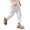 White, variant on JOANKDMI Boys Cotton Linen Casual Pants Lightweight Elastic Waist Trousers Loose Fit Cropped Ankle Pants for Kids Summer Beach Vacation Lounge Wear with Pockets