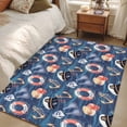 thumbnail image 5 of Summer Ocean Washable Area Rugs 2.7'x5', Watercolor Blue Anchor Navy Cap Low Pile Throw Living Room Rug Non-Slip Sturdy Edge Binding Carpet for Indoor Entryway Bedside Kitchen, 5 of 9