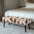 thumbnail image 2 of Whosucclay Dachshund Dog Paw Sunflower Cactus Print Dining Bench Cover Removable Bench Seat Covers Rectangle Bench Slipover Anti Dust Bench Seat Protector for Dining Room, Living Room, Kitchen, 2 of 7