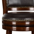 thumbnail image 4 of SAFAVIEH Lazzaro 43" Bicast Leather Barstool, Espresso/Brown, 4 of 5