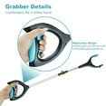 thumbnail image 5 of HOMEYA Foldable Grabber Reacher Tool with Led Light & Magnetic Tip, 32inch/19inch Folding Reacher Grabber with 360° Rotating Jaw, Picker Upper Grabber for Outdoor & Indoor - Blue, 5 of 7