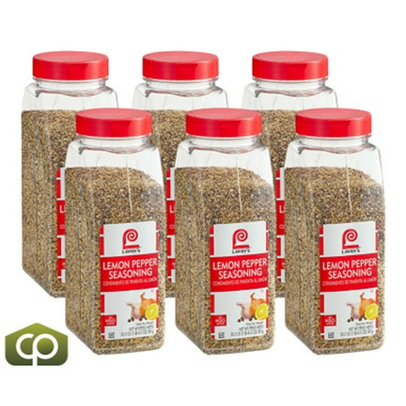 Lawry's 20.5 oz. (6/Case) Lemon Pepper Seasoning - Zesty Blend of Black Pepper