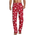 thumbnail image 2 of Aloohaidyvio Christmas Pajama Pants Mens Fleece Pajama Pants Big and Tall Mens Pajama Bottoms Lounge Pants with Pockets, 2 of 5