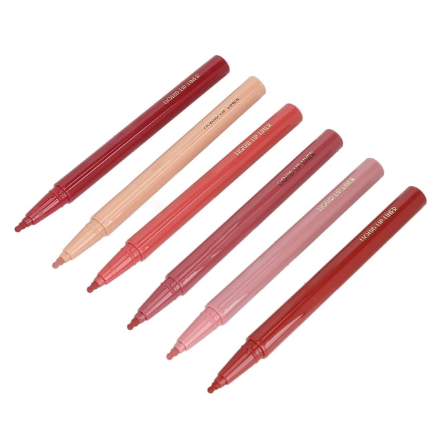Delineador De Labios Líquido, Portátil Impermeable De Alta Pigmentación Esponja Cabeza De Calabaza Delineador De Labios Líquido De Larga Duración Para Cosméticos