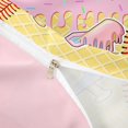 thumbnail image 4 of Castle Fairy Cute Pink Baseball Ice Cream Twin Duvet Cover, Sport Theme Twin Bedding, Pink Yellow Blue,Pink Reversible,2pcs,1 Duvet Cover and 1 Pillowcase, 4 of 6