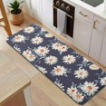 thumbnail image 5 of Dark Blue White Flower Pattern Kitchen Rug Mat,Kitchen Runner Rugs Non Skid Washable,Decorative Kitchen Floor Mats for Kitchen,Sink,Laundry,17"x47.2", 5 of 7