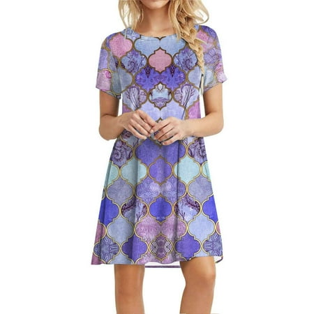 Heliisoer Woman Dress, Clearance Summer Women's Casual Plain Loose