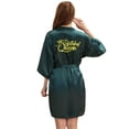 thumbnail image 6 of LYMAYTER Birthday Satin Robe‌ for Women's Short Kimono Summer Party Sleepwear Bathrobe S-2XL, 6 of 7