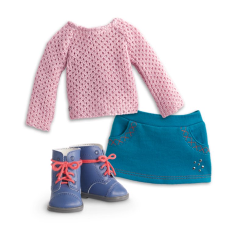  American Girl Truly Me 18-inch Doll School-Day Style Outfit  with Cardigan, Tee, and Pair of Sneakers, For Ages 6+ : Toys & Games