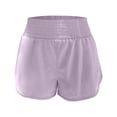 thumbnail image 5 of Conairie Womens Athletic Shorts Loose Quick Dry Elastic High Waisted Yoga Shorts with Built-In Liner Comfortable Summer Sport Shorts with Pockets Purple L, 5 of 5