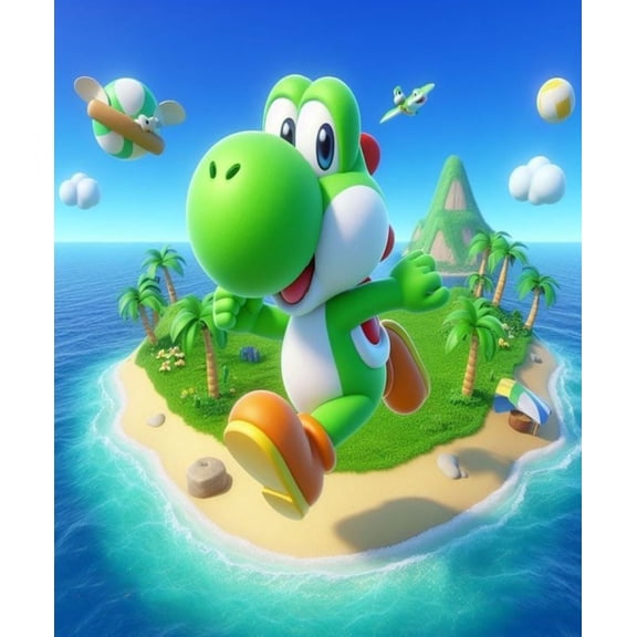 Yoshi Diamond Painting Kits,Cartoon Diamond Art for Adults,Diamond Painting for Full Drill,Fashion Decoration Home Interior Diamond Painting 12x16 Inch