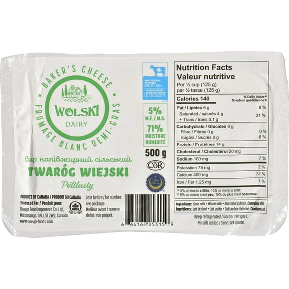 Fromage de Boulanger Demi-Gras Wolski 5 %, 500 g