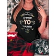 thumbnail image 1 of Camiseta Para Mujer Ropa De VeranoWomen's Black Casual Short Sleeve T-Shirt with Festive Holiday Graphic Print - Comfortable Summer Top Featuring "Porque Lo Digo Yo Punto" Design in White Lettering,, 1 of 6
