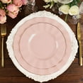 Efavormart 10 Pack | 9" Blush / Rose Gold Round Plastic Dinner Plates, Disposable Tableware With ...