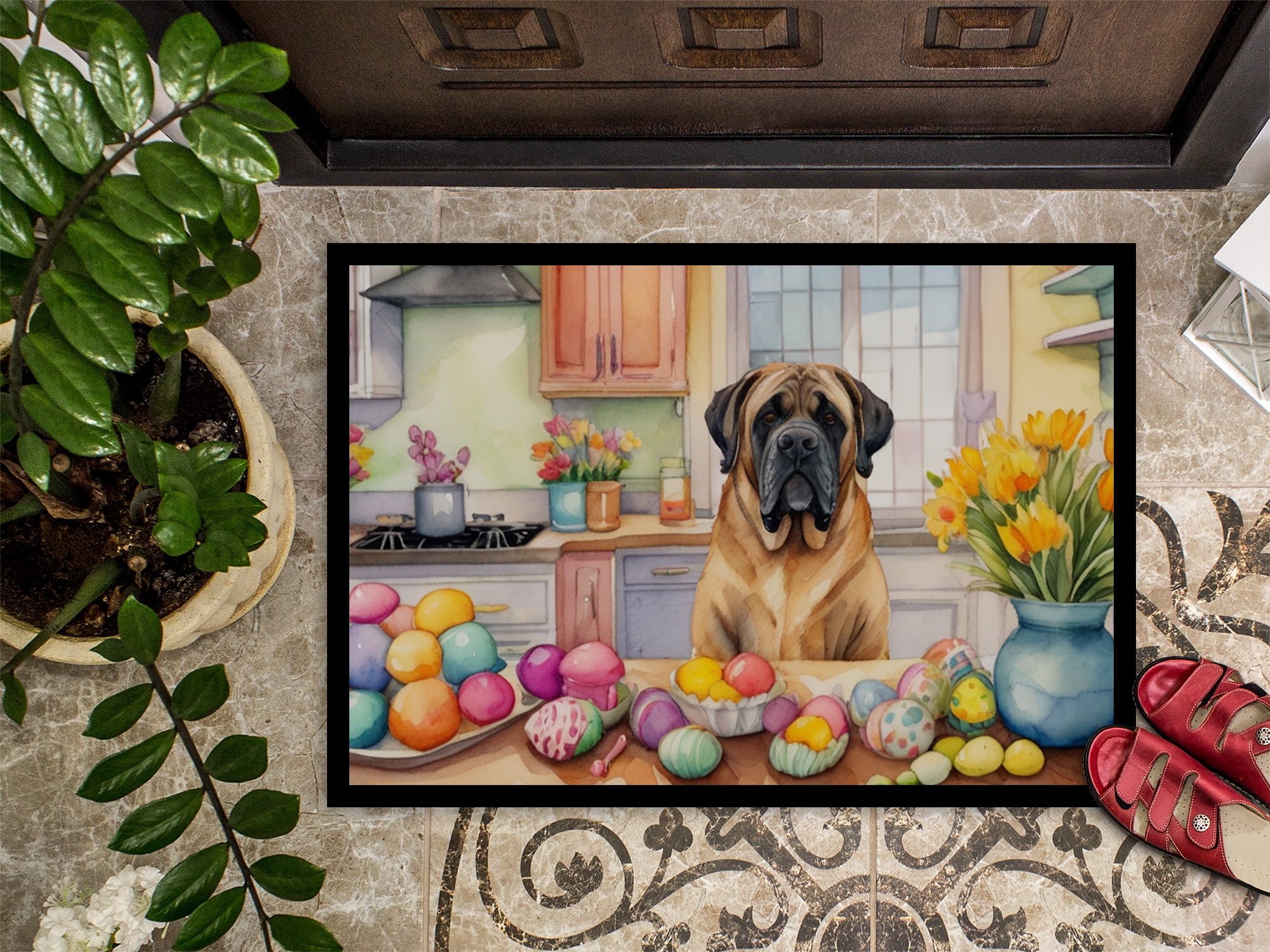 Decorating Easter Mastiff Doormat 27 in x 18 in