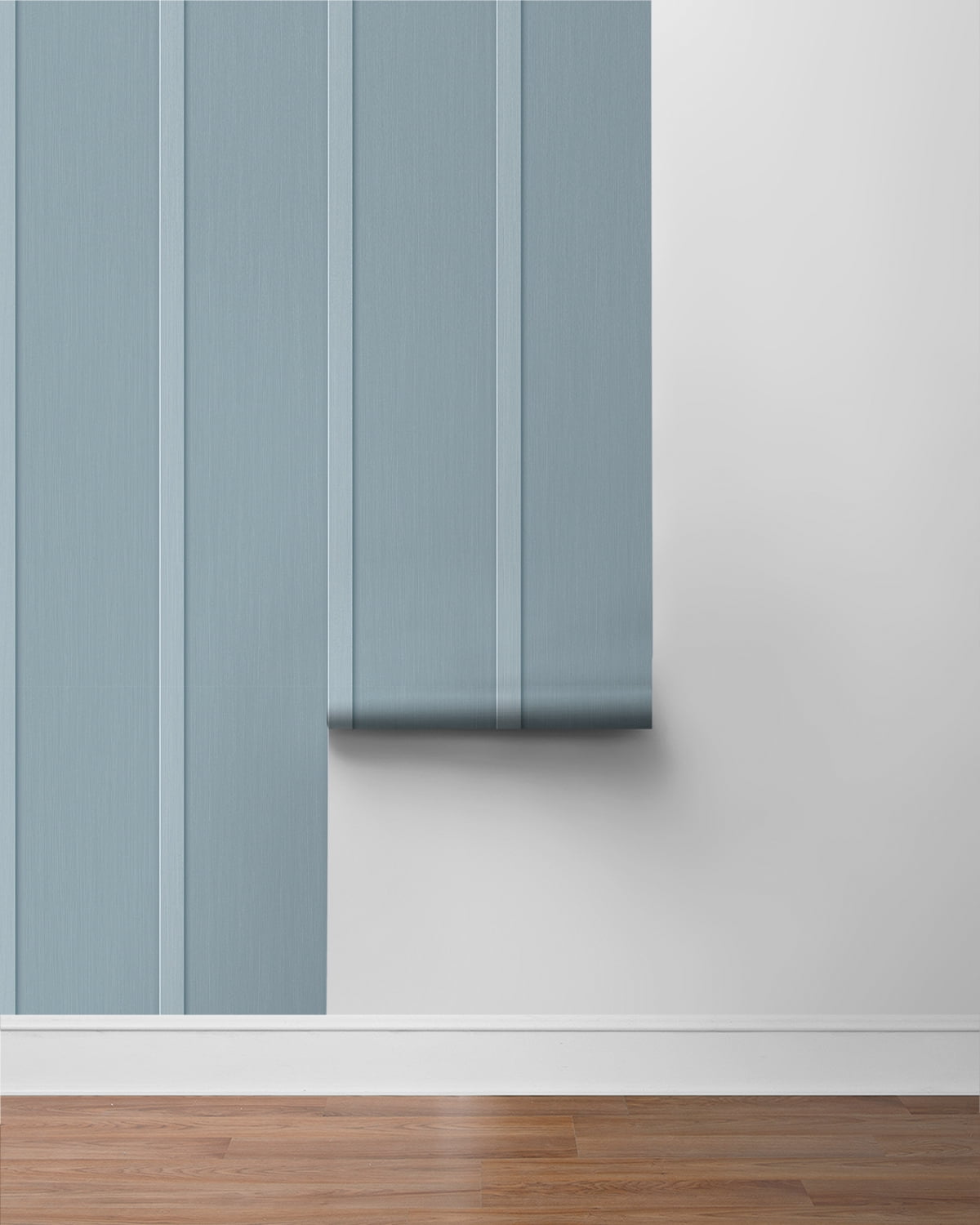 NextWall Blue Stream Faux Board & Batten Peel and Stick Wallpaper