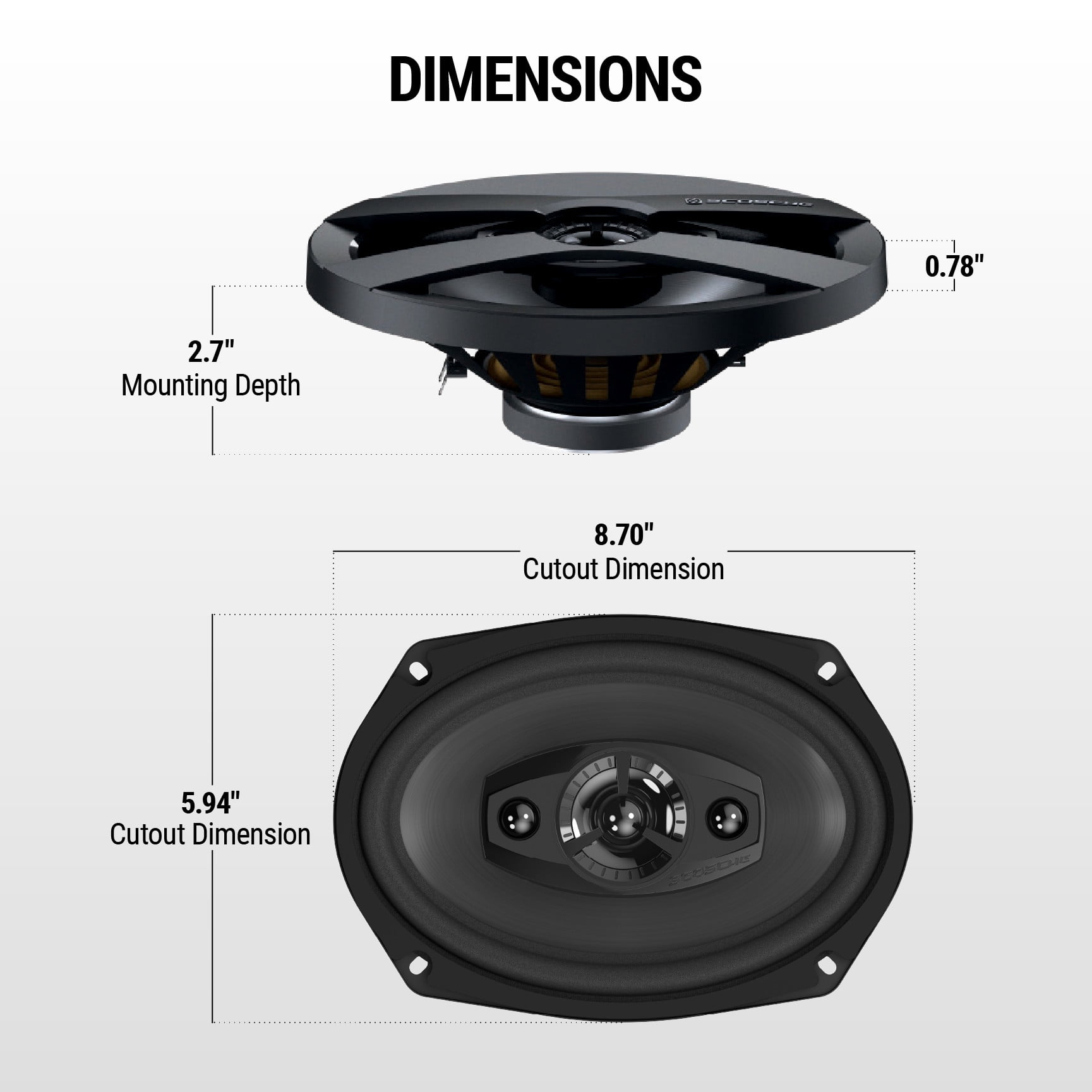 Scosche HD6904SD 6x9 Multi-Fit Coaxial Car Stereo Burkina Faso Ubuy