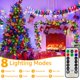 thumbnail image 5 of Luces navideñas Ollny, 60 m, 600 LED, resistentes al agua, con 8 modos, 5 of 8