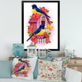 thumbnail image 3 of Designart 'Two Yellow and Blue Tit Birds Sitting Near The Nest' Traditional Framed Art Print, 3 of 4