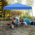 thumbnail image 6 of Outdoor Basic 8' x 10' Pop up Canopy Tent Outside Canopy, Patio Gazebo with Carry Bag, Extra 4 Stakes,for Patio Deck Garden and Beach,Blue., 6 of 8