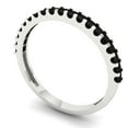 thumbnail image 2 of 0.285 ctw Wedding Band for Women - 14K White Gold Natural Onyx Stackable Eternity Ring, 2 of 6