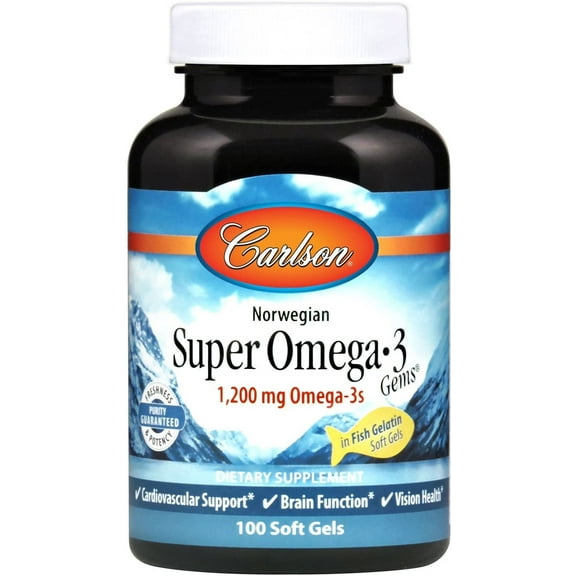 Carlson Laboratories Super Omega-3 Fish 100 Softgel