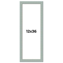 12x36 Frame Blue Teal Distressed Solid Wood Picture Frame | 1.625 Inch Moulding Width | Sonoma Blue