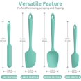 thumbnail image 2 of U-Flavored Silicone Spatula Set, 800 Degrees Fahrenheit (Approx. 315.6 Degrees Celsius) Heat Resistant (Cyan/Aqua), 2 of 5
