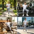 thumbnail image 4 of LIBRCLO Mens Sweatpants with Pockets Elastic Waist Athletic Jogger Pants Casual Outdoor Running Workout Sweatpants Men, Size XL, 4 of 6
