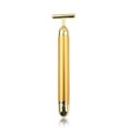thumbnail image 1 of tredstone Rouleau de Massage Électrique en Forme de T pour le Visage Raffermissant Anti-Rides Masseur Portable à Piles Or, 1 of 6