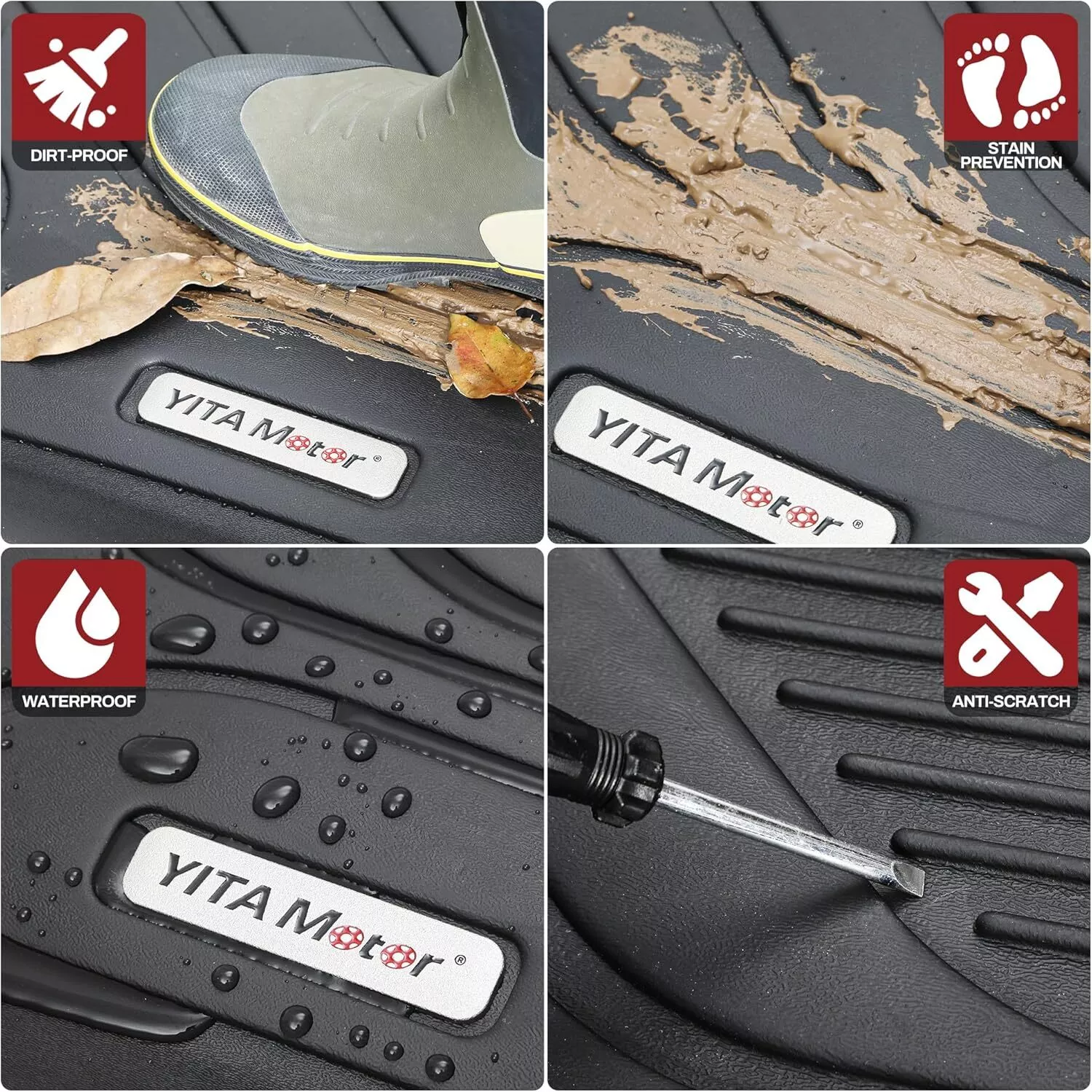 RVNI Floor Mats for Toyota Grand Highlander 2024 2025 7 Seats with Subwoofer Include Hybrid 3 Row Cargo Liner Set Full Set All-Weather TPE Trunk Mats