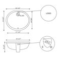 thumbnail image 3 of American Imaginations 19.25-in. W CUPC Oval Bathroom Undermount Sink Set In White - Oil Rubbed Bronze Hardware - Overflow Drain Incl. AI-31775, 3 of 7