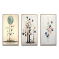 thumbnail image 2 of Designart "Vintage Illustration Geometric Tree of Wisdom II" Modern Geometric Framed Wall Art Set Of 3 - Blue Abstract Frame Gallery Set For Office Decor, 2 of 6