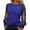 Blue, variant on Womens Crew Neck Short Sleeve T Shirt Basic Top Casual Fit Versatile