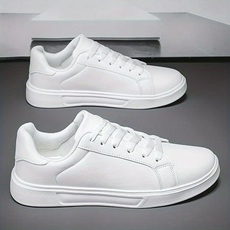 

CHANGSHABR Men‘s Solid Colour Low Top Skateboard Shoes - Non Slip Casual Sneakers