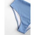 thumbnail image 6 of ZAFUL for Women' Vacation Knot Ribbed Tankini Swimsuit Light Sky Blue L, 6 of 6