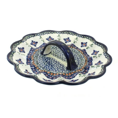 Metal Mosaic Plates - Polish Pottery Mosaic Flower Egg Plate
