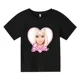 thumbnail image 3 of 2024 Kawaii Barbie Niños Manga Corta Anime Dibujos Animados Niñas Niños Cuello Redondo Camiseta Suave Todo Combinación Y2K Ropa Infantil Ropa de Calle, 3 of 5