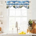 thumbnail image 3 of Sun Umbrella Ship Tie Up Window Valance Watercolor Beach Chair Summer Beach Tie-up Valance for Kitchen Windows Adjustable Small Curtain Balloon Shades for Kitchen Bathroom Cafe 54x18inch, 3 of 9