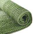 thumbnail image 4 of Unique Bargains Gradient Color Striped Bath Mats 2 Pcs Non-Slip Bathroom Rugs Green 16" x 24", 4 of 6