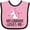 Pink and Black, variant on Inktastic My Granny Loves Me Unicorn Girls Baby Bib