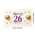 thumbnail image 3 of LUUFILx Celebration Banner Cheers to 26 Years Anniversary Party Supplies Background Decorations Backdrop for Event Photography Props Milestone Celebration, 3 of 9