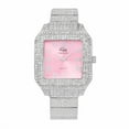 thumbnail image 2 of Women's Luxury Crystal Diamonds Iced Out Watch, a True Testament to blinged-Out Beauty and Timeless Glamour (L0513LA-T SLV-Pink), 2 of 7