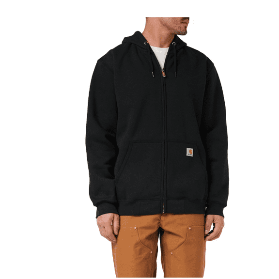 Carhartt Mens Loose Fit Midweight Full-Zip Sweatshirt Fashion Hoodies, Black, M Medium US ZN